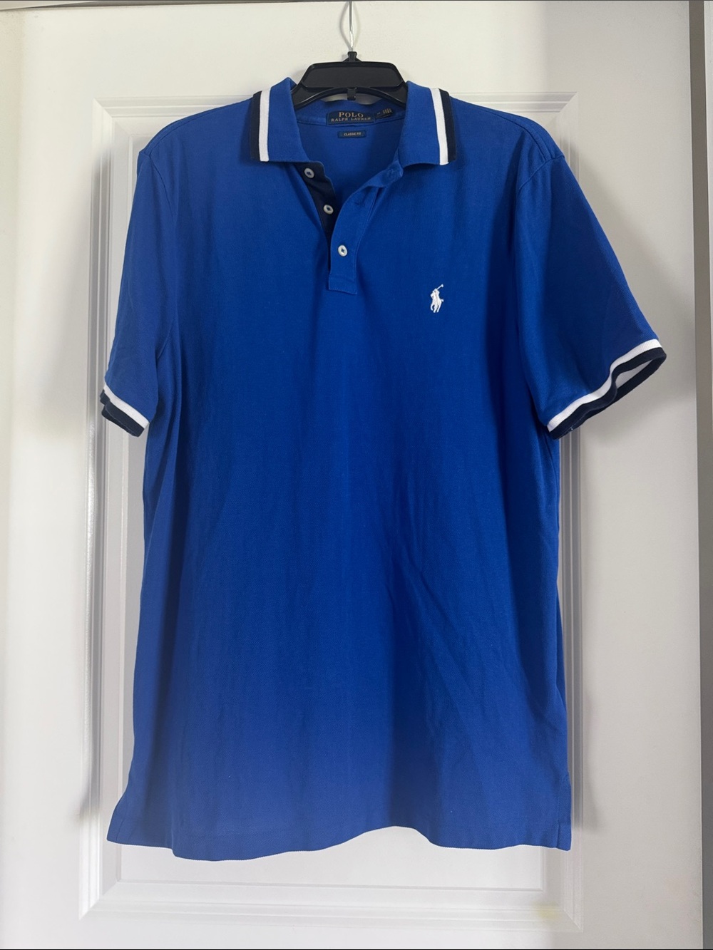Polo by Ralph Lauren Royal Blue Short-Sleeve Polo with White & Navy Trim (1034)
